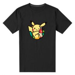 Мужская футболка премиум Pikachu with ketchup - PrintSalon