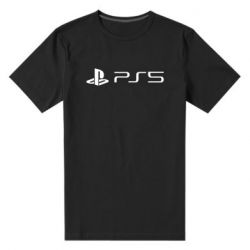 Мужская футболка премиум PlayStation 5 Logo - PrintSalon