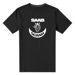 Мужская футболка премиум Scania SAAB logo - PrintSalon