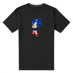 Мужская футболка премиум Sonic with smile - PrintSalon