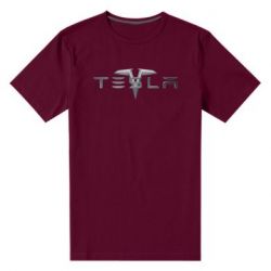 Мужская футболка премиум Tesla Car logo - PrintSalon