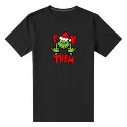 Мужская футболка премиум The grinch f*ck them - PrintSalon