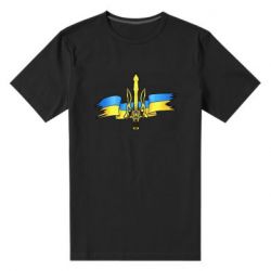 Мужская стрейчевая футболка Украина трезубец - PrintSalon