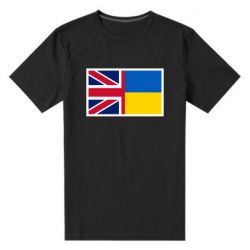 Мужская футболка премиум Великобритания и Украина - PrintSalon