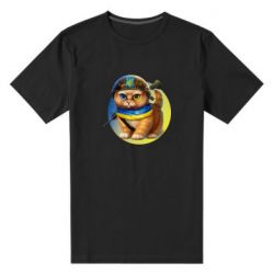 Мужская футболка премиум Военный котик - PrintSalon