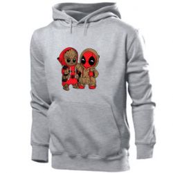 Мужское худи Baby Groot And Deadpool - PrintSalon