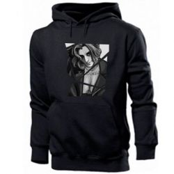 Мужское худи Black and white Damiano - PrintSalon