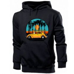 Мужское худи Car and sunset - PrintSalon
