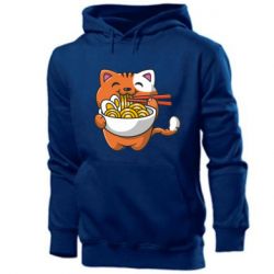 Мужское худи Cat and Ramen - PrintSalon