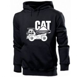Мужское худи CAT logo and truck - PrintSalon