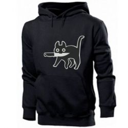 Мужское худи Cat with a knife - PrintSalon