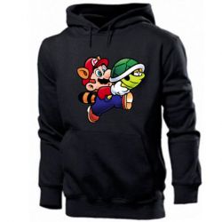 Мужское худи Cute Mario with turtle - PrintSalon
