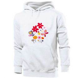 Мужское худи Flowers and Butterflies - PrintSalon