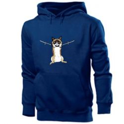 Мужское худи Grumpy Cat On The Rope - PrintSalon