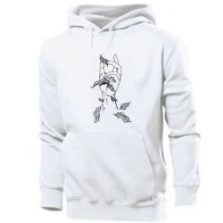 Мужское худи Hand with leafs - PrintSalon