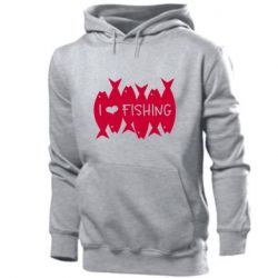 Чоловічі худі I Love Fishing - PrintSalon