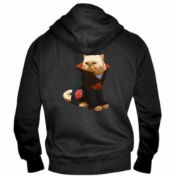 Мужское худи на молнии Akatsuki angry cat - PrintSalon