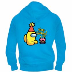 Чоловічі худі на блискавці Among Us Happy Birthday - PrintSalon