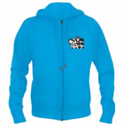 Чоловічі худі на блискавці BTS Cute Art - PrintSalon