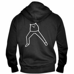 Мужское худи на молнии Cat in pants - PrintSalon