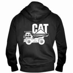Мужское худи на молнии CAT logo and truck