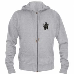 Чоловічі худі на блискавці Death and cat - PrintSalon