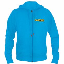 Мужское худи на молнии Fake taxi logo 2 - PrintSalon