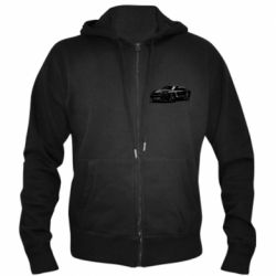 Мужское худи на молнии Ford Mustang Pony Car - PrintSalon