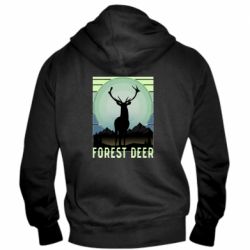 Мужское худи на молнии Forest deer - PrintSalon
