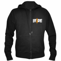 Чоловічі худі на блискавці Free Fire vertical logo - PrintSalon