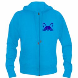 Мужское худи на молнии French Bulldog Puppy - PrintSalon