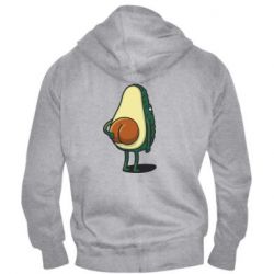 Мужское худи на молнии Funny avocado - PrintSalon