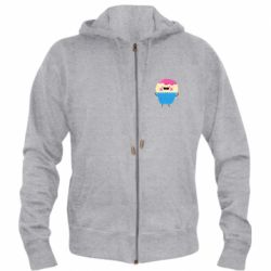 Мужское худи на молнии Funny cupcake with smile - PrintSalon