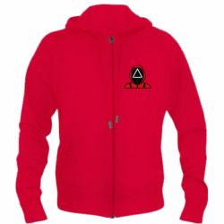 Мужское худи на молнии Игра в кальмара Soldier - PrintSalon