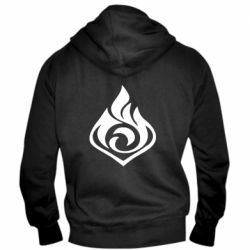 Мужское худи на молнии Genshin Impact Pyro - PrintSalon