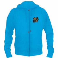 Мужское худи на молнии Groot And Toothless - PrintSalon