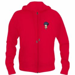 Мужское худи на молнии Хината Чиби Арт