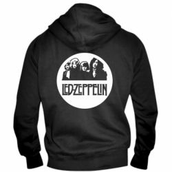 Мужское худи на молнии Led Zeppelin in a circle - PrintSalon
