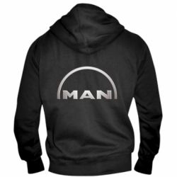 Мужское худи на молнии Man metallic logo - PrintSalon