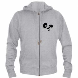 Мужское худи на молнии Panda Po - PrintSalon