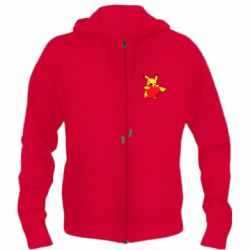 Мужское худи на молнии Pikachu Heart - PrintSalon