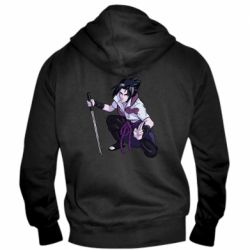 Мужское худи на молнии Sasuke with katana - PrintSalon