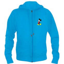 Мужское худи на молнии Smiling Mickey - PrintSalon