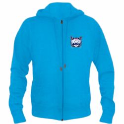 Мужское худи на молнии Snowboard Cat - PrintSalon