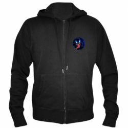 Чоловічі худі на блискавці Venom black and blue style - PrintSalon