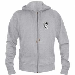 Мужское худи на молнии XXXTentacion Monochrome Art - PrintSalon