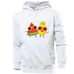 Мужское худи Pineapple with watermelon - PrintSalon