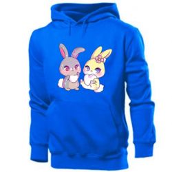 Мужское худи Rabbits In Love - PrintSalon