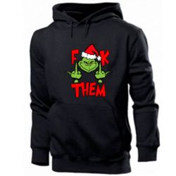 Мужское худи The grinch f*ck them - PrintSalon