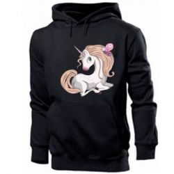 Мужское худи Unicorn with bow tie - PrintSalon